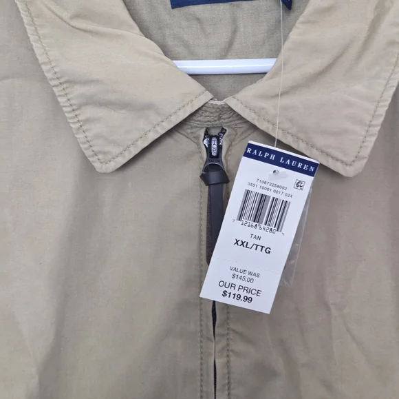 Polo by Ralph Lauren Men's Beige Lightweight Jacket XXL - Picture 6 of 16